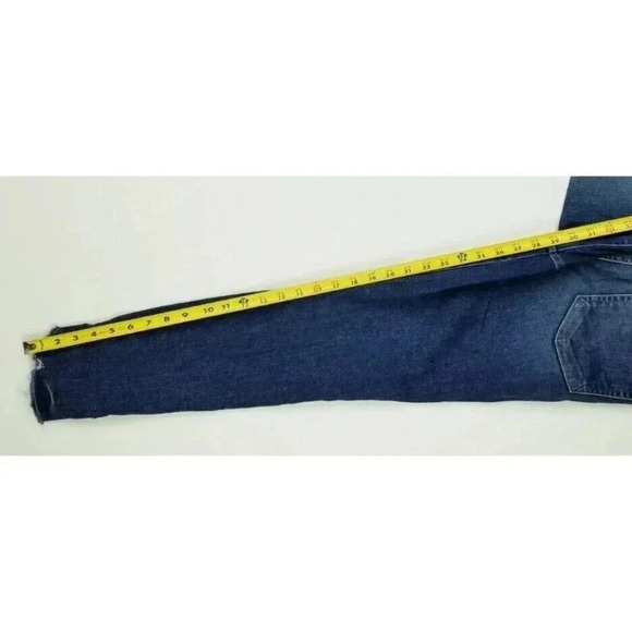 Good American 2/26 Women's Blue Raw Hem Zipper Jeans Style GAGLFT148 Cut MM40 - Picture 4 of 12